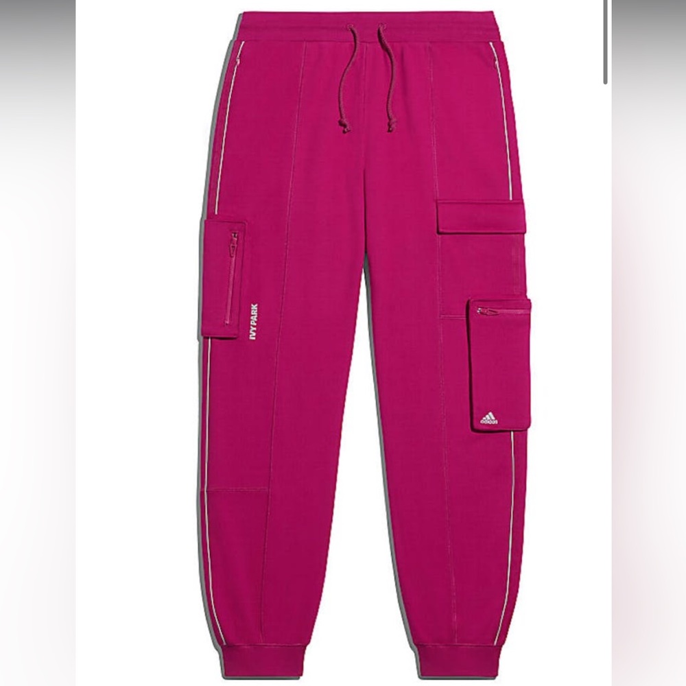 RARE Adidas X Ivy Park Pink Cargo Jogger Sweatpants LIMITED ADDITION